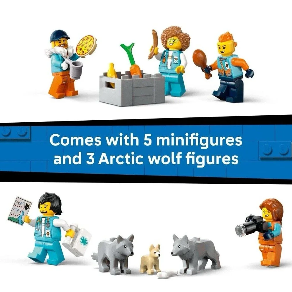 LEGO City Arctic Explorer Science Lab Truck, 1,064 Pieces, 6-Wheel Suspension